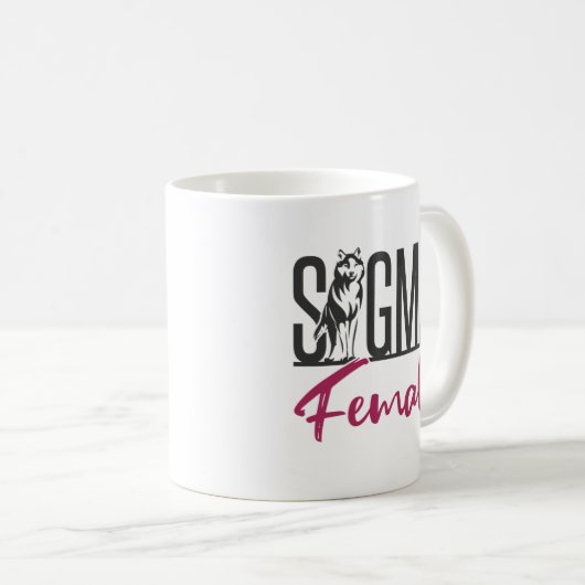 シグマ女性ローンウルフ コーヒーマグカップ (正面右)