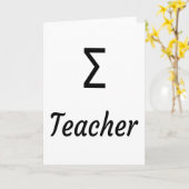 シグマ(Σ)先生 – ギリシャ先生 カード (黄色い花)