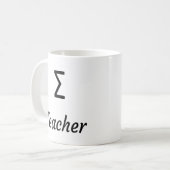 シグマ(Σ)先生 – ギリシャ先生 コーヒーマグカップ (正面左)