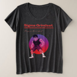 シグマ・グラインドセット プラスサイズTシャツ