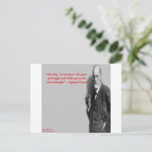 シグムント・フロイト有名な「闘争」引用文 ポストカード (スタンド正面)