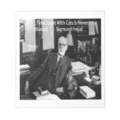 シグムント・フロウド氏のオフィスおもしろい&キャット引用文 ノートパッド (正面)