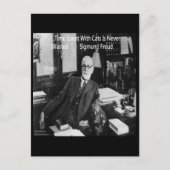 シグムント・フロウド氏のオフィスおもしろい&キャット引用文 ポストカード (正面)