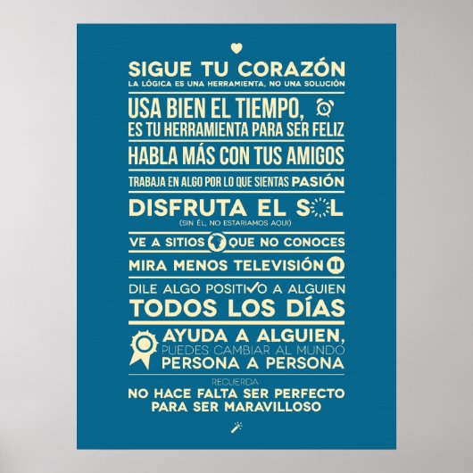 シグートゥコラゾン – ブルー ポスター (正面)