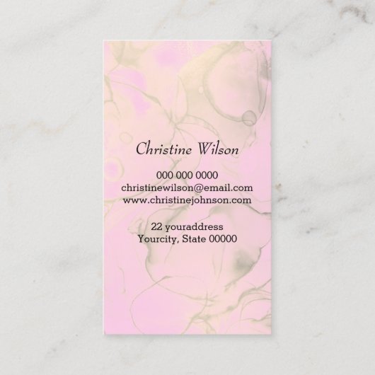 シザースピンクボウインクの名刺 名刺 (裏面)