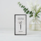 シザーズロゴ |レザー |石 名刺 (スタンド正面)