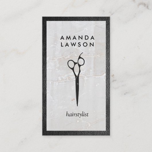 シザーズロゴ |レザー |石 名刺 (正面)