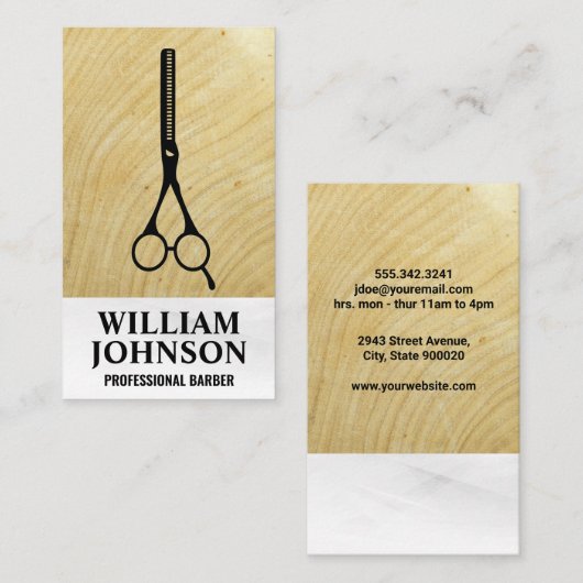 シザーズロゴ |木目 名刺 (正面/裏面)