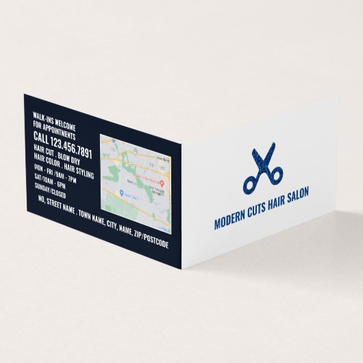 シザーズロゴ、美容師、ヘアサロンロイヤリティ 名刺 (外部)