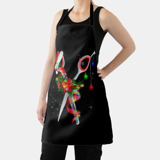 シザーヘアスタイリストサンタクリスマス美容師H エプロン (インサイチュ)