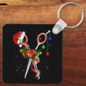 シザーヘアスタイリストサンタクリスマス美容師H キーホルダー (裏面)