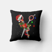 シザーヘアスタイリストサンタクリスマス美容師H クッション (裏面)