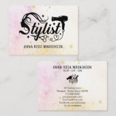 *~*シザーヘアハートグリッター乾燥機AP6 名刺 (正面/裏面)