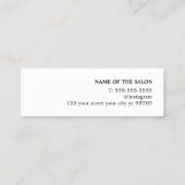 シザーモダンカッコいいシルバー美容師 スキニー名刺 (裏面)