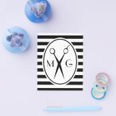 シザーモノグラムイニシャル美容師理容師ショップ チラシ (シングル)