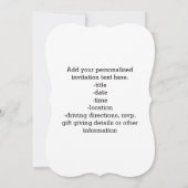 シザーモノグラムイニシャル美容師理容師店 招待状 (裏面)