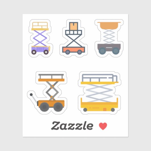 シザーリフトステッカー シール (シート)