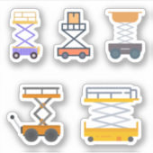 シザーリフトステッカー シール (正面)