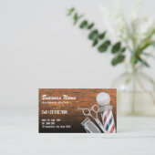 シザー理容師ポールプロフェッショナル理容師ショップブリック 名刺 (スタンド正面)