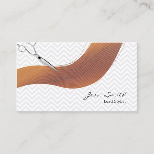 シザー&ヘアシェブロン美容師アポイントメント 予約カード (正面)