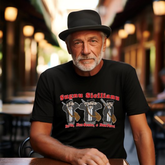 シシおもしろいリアことわざキャラクター私はシチリア Tシャツ