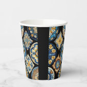 シシエレガントリイタリアンアのセラミックパターン 紙コップ (左)