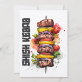 シシカバブ アラビア料理 شيش كباب اكل عربي 招待状 (正面)