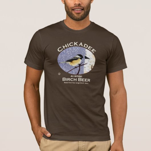 シシタカチメドリの樺のビール Tシャツ (正面)