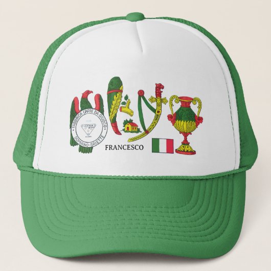 シシパーソナライズされたリアイタリアンカードエース伝統 キャップ (正面)