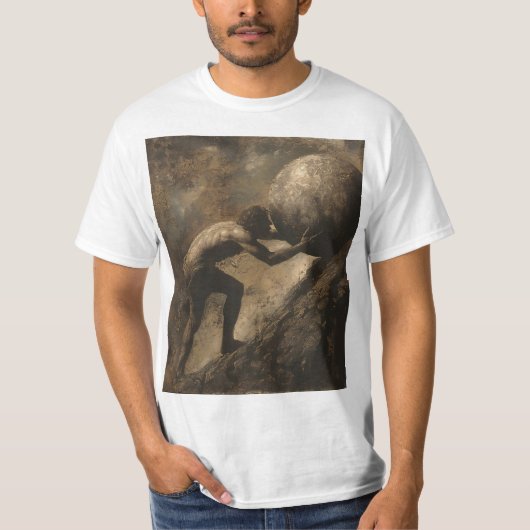 シシファスと彼の大きい石 Tシャツ (正面)
