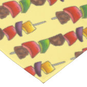 シシュケバブ夏の野菜の串焼き食品グリル テーブルクロス (アングル)