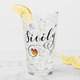 シシリアの旗のハート、シシリー タンブラーグラス