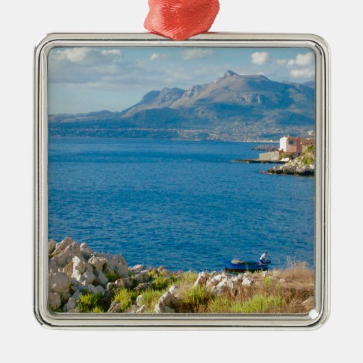 シシリアの漁師 メタルオーナメント (正面)