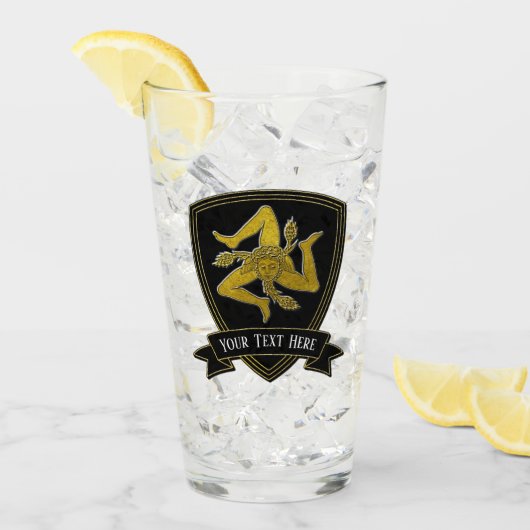 シシリアのTrinacriaあなたの文字 タンブラーグラス (アイス正面)