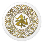 シシリアのTrinacriaおよび線条細工 セラミックノブ (正面)