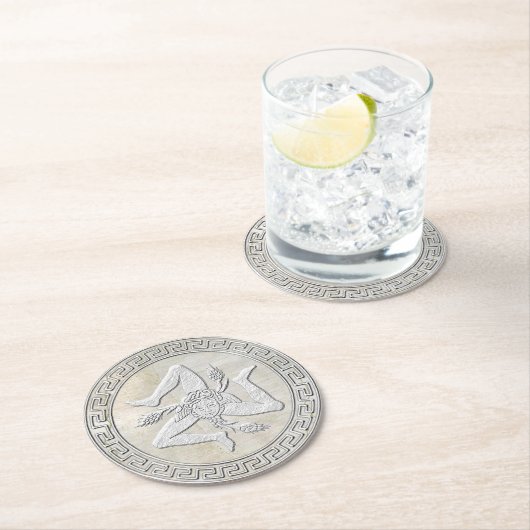 シシリアのTrinacriaのフレスコ画の一見 ラウンドペーパーコースター (インサイチュ)