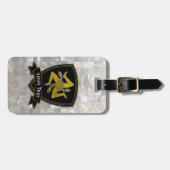 シシリアのTrinacriaの真珠母パターン ラゲッジタグ (正面横)