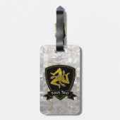 シシリアのTrinacriaの真珠母パターン ラゲッジタグ (裏面縦)