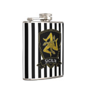 シシリアのTrinacriaの黒及び金ゴールド フラスク (右)