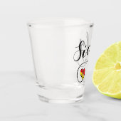 シシリアシシリーのハートの旗 ショットグラス (左)