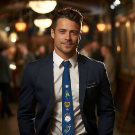 シシリアンカイタリアンードエスノスタルジアブルー ネクタイ