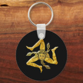 シシリアントリナキュリア金ゴールド キーホルダー (正面)