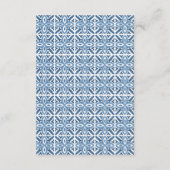 シシリアンブルー地中海のタイルレモンズ結婚ーズ エンクロージャーカード (裏面)