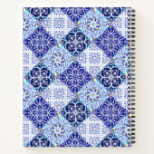 シシリアンブルー地中海の柑橘系タイル ノートブック (裏面)
