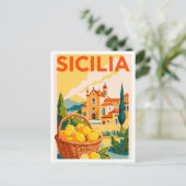 シシリアヴィンテージイラストレーション旅行 ポストカード (スタンド正面)