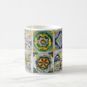 シシリア伝統的ン陶磁器タイル模様 コーヒーマグカップ (中央)