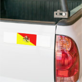 シシリーの地域の旗のイタリアのsicilia郡 バンパーステッカー (トラック上)