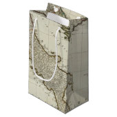 シシリーの島が付いているイタリアの新しい地図 スモールペーパーバッグ (正面アングル)