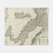 シシリーの島が付いているイタリアの新しい地図 フリースブランケット (正面(横))