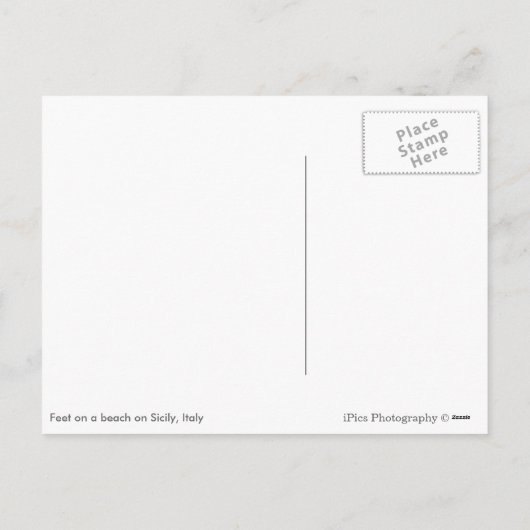 シシリーの文字の郵便はがきの夏季休暇 シーズンポストカード (裏面)